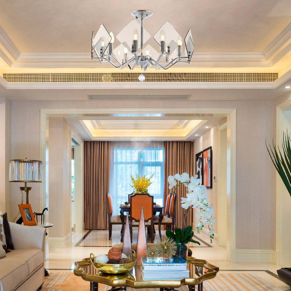 Люстра на штанге Arte Milano Sorrento 375309/10/600 CR Люстра на штанге Arte Milano Sorrento 375309/10/600 CR