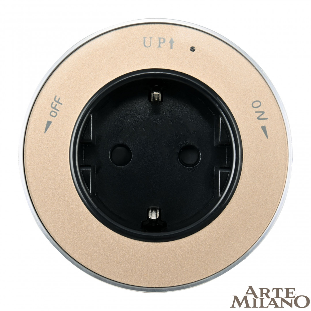 Трековая розетка Arte Milano Am-track-sockets 380011TS/ES Gold Трековая розетка Arte Milano Am-track-sockets 380011TS/ES Gold