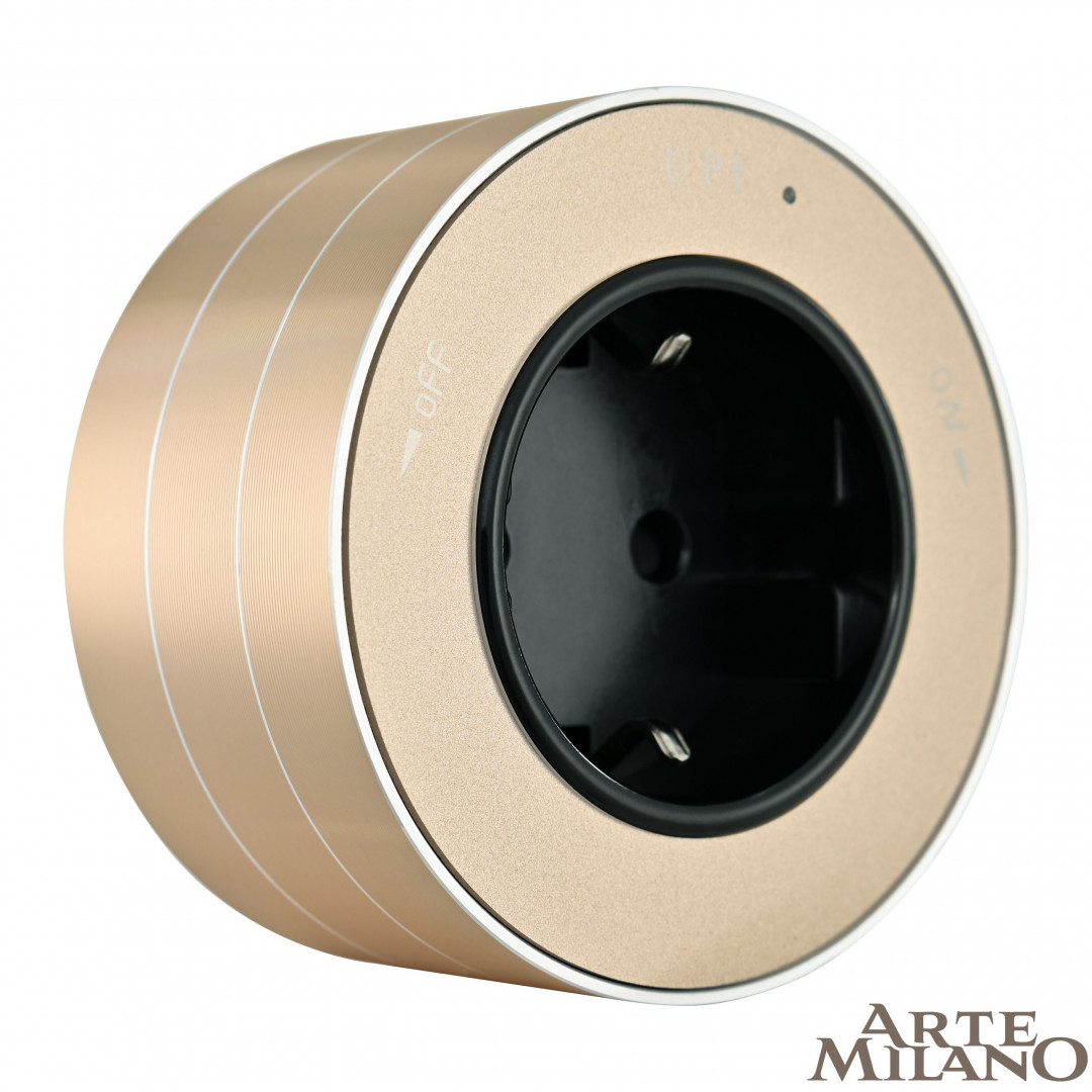 Трековая розетка Arte Milano Am-track-sockets 380011TS/ES Gold Трековая розетка Arte Milano Am-track-sockets 380011TS/ES Gold