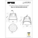 Встраиваемый светильник iLedex Mars 212-12W-D95-4000K-24DG-BK