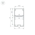Профиль Arlight LINE-S-3667-2000 ANOD 041581