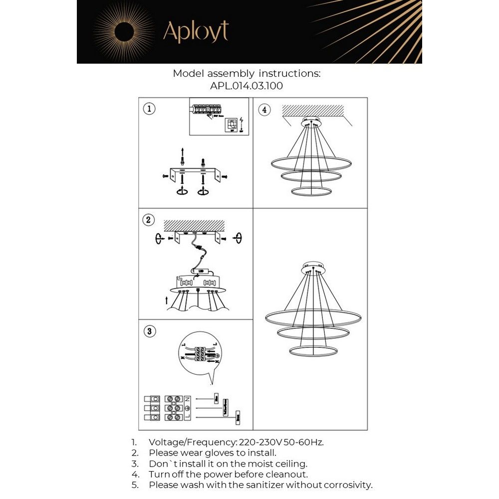 Подвесная люстра Aployt Lunet APL.014.03.100 Подвесная люстра Aployt Lunet APL.014.03.100
