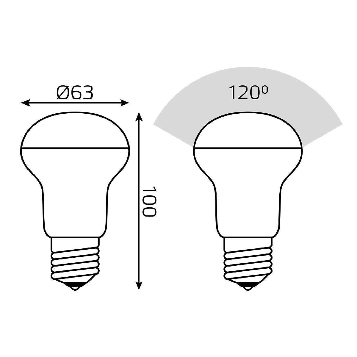 Лампа светодиодная Gauss E14 8W 4100K матовая 63228 Лампа светодиодная Gauss E14 8W 4100K матовая 63228