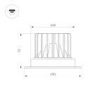 Встраиваемый светильник Arlight MS-ATLAS-TRIMLESS-R50-8W Warm3000 (BK, 32deg, 230V) 031882(1)