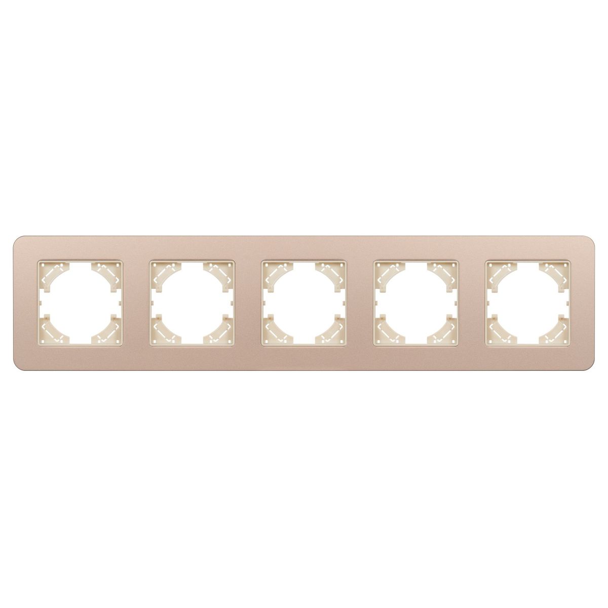 Рамка на 5 постов алюминиевая Arlight FRM-AKIRY-SFAL-5-GD 049748 Рамка на 5 постов алюминиевая Arlight FRM-AKIRY-SFAL-5-GD 049748