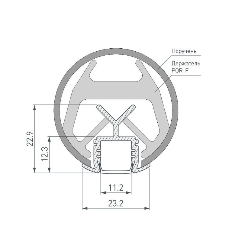 Алюминиевый профиль Arlight KLUS-POR-F-1000 ANOD 019181(1)