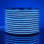Светодиодный гибкий неон Elektrostandard 220V 9,6W 120Led 2835 IP67 односторонний синий, 50 м 4690389136542