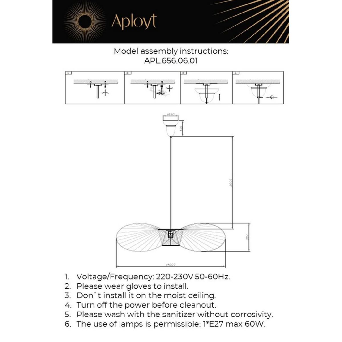 Подвесной светильник Aployt Marlena APL.656.06.01 Подвесной светильник Aployt Marlena APL.656.06.01