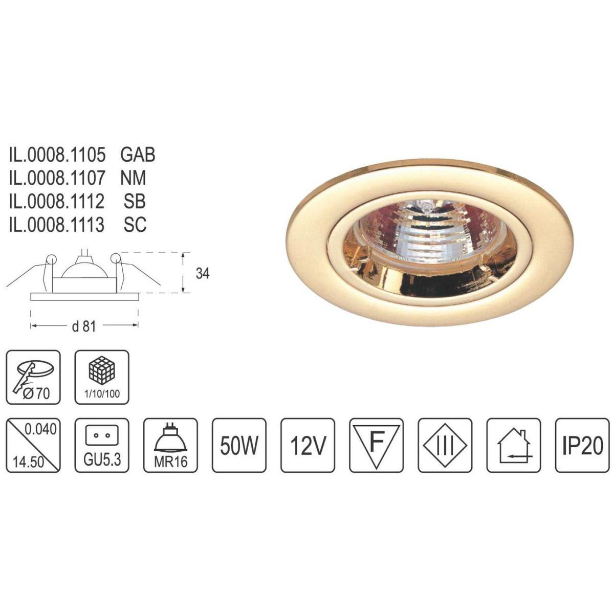 Встраиваемый светильник IMEX IL.0008.1113 Встраиваемый светильник IMEX IL.0008.1113