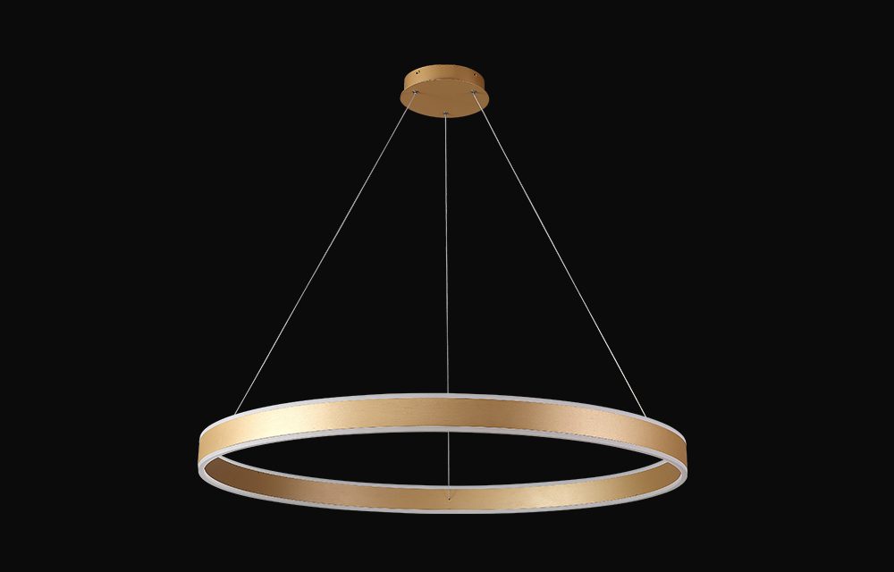 Подвесной светодиодный светильник Crystal Lux MUCHOS SP88W LED D1000 GOLD Подвесной светодиодный светильник Crystal Lux MUCHOS SP88W LED D1000 GOLD