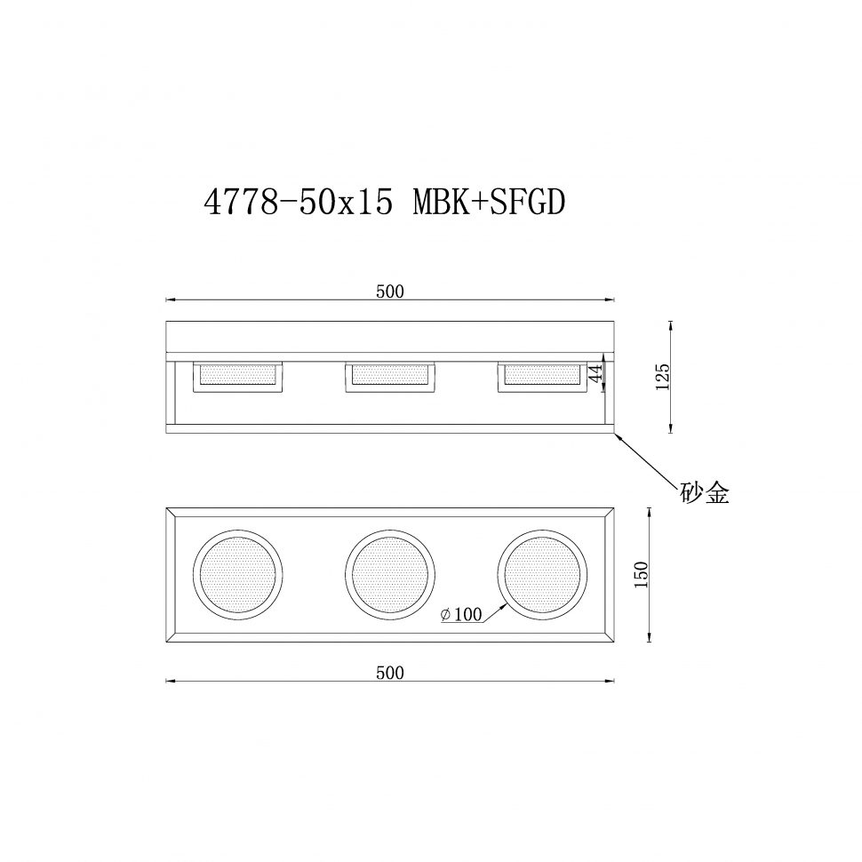 Настенный светильник iLedex Link 4778-50x15 MBK+SGD Настенный светильник iLedex Link 4778-50x15 MBK+SGD