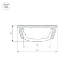 Алюминиевый профиль Arlight ARH-BENT-W11-2000 ANOD BLACK 039583