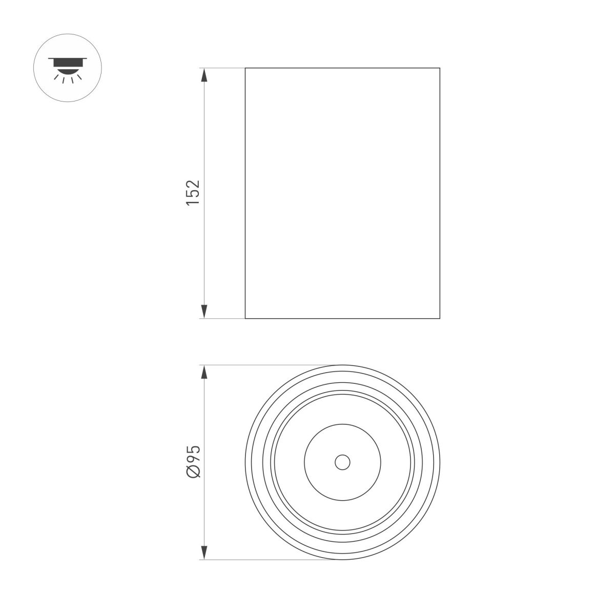 Накладной светильник Arlight SP-SALT-R95-20W Day4000 (WH-BK, 40 deg, 230V) 056740 Накладной светильник Arlight SP-SALT-R95-20W Day4000 (WH-BK, 40 deg, 230V) 056740
