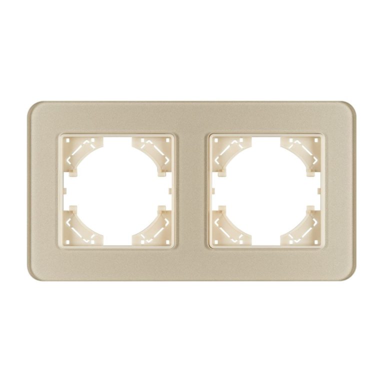 Рамка на 2 поста стеклянная Arlight FRM-OMALI-GS-2-GD 049695