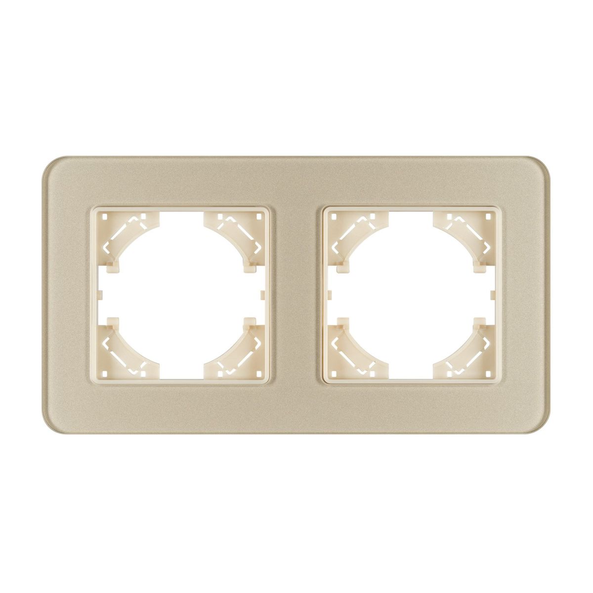 Рамка на 2 поста стеклянная Arlight FRM-OMALI-GS-2-GD 049695 Рамка на 2 поста стеклянная Arlight FRM-OMALI-GS-2-GD 049695