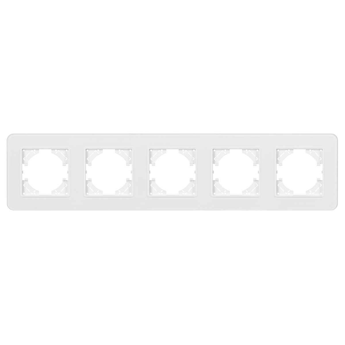 Рамка на 5 постов стеклянная Arlight FRM-OMALI-GS-5-WH 049704 Рамка на 5 постов стеклянная Arlight FRM-OMALI-GS-5-WH 049704