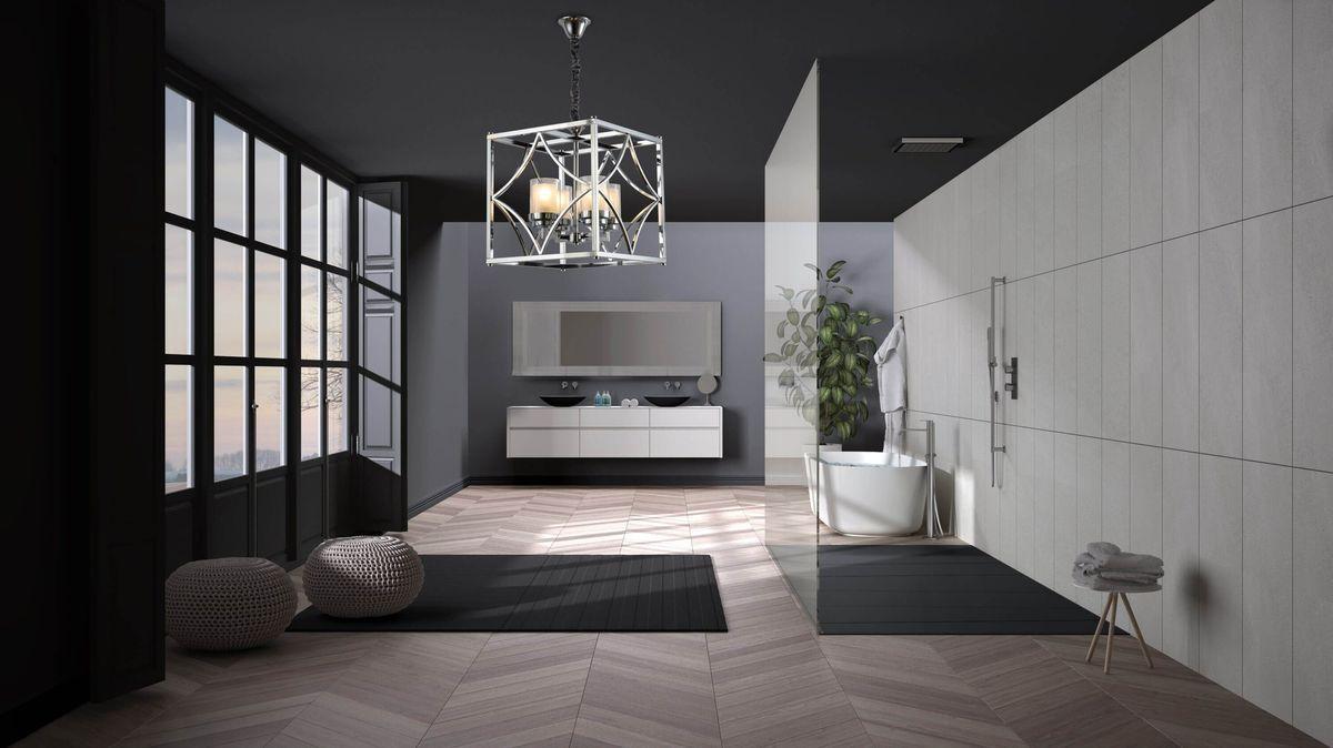Подвесная люстра Lumina Deco Quadrato LDP 1223-4 CHR Подвесная люстра Lumina Deco Quadrato LDP 1223-4 CHR