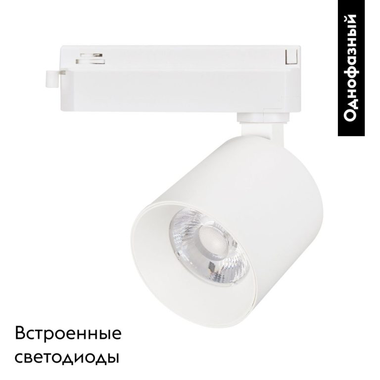 Трековый однофазный светильник Arlight LGD-DYKE-2TR-R60-8W Day4000 (WH, 20 deg, 230V) 052149