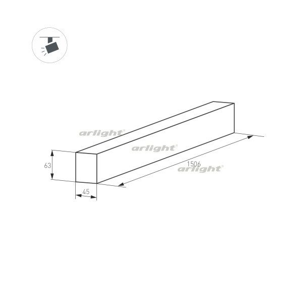 Шинопровод Arlight MAG-TRACK-4563 026906(1) Шинопровод Arlight MAG-TRACK-4563 026906(1)