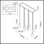 Каскадная люстра Odeon Light Ovali 5053/7A