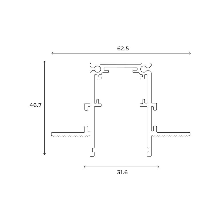 Шинопровод магнитный встраиваемый Hesby Lighting ElDeko HSBL_0060