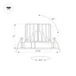 Встраиваемый светильник Arlight MS-Forecast-Built-Turn-R102-12W Warm3000 035449