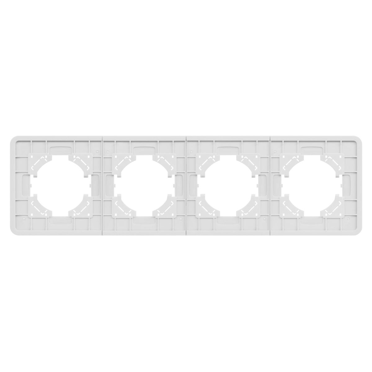 Рамка на 4 поста стеклянная Arlight FRM-OMALI-GS-4-WH 049700 Рамка на 4 поста стеклянная Arlight FRM-OMALI-GS-4-WH 049700