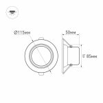 Встраиваемый светодиодный светильник Arlight LTD-80WH 9W Warm White 018043