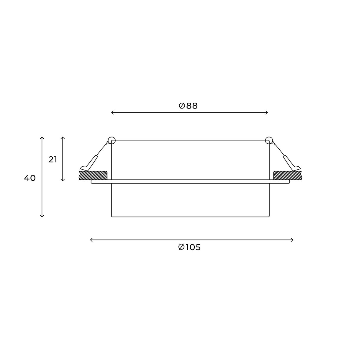 Встраиваемый светильник Hesby Lighting Nimbus HSBL_0127 Встраиваемый светильник Hesby Lighting Nimbus HSBL_0127