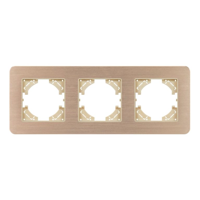 Рамка на 3 поста алюминиевая Arlight FRM-AKIRY-AL-3-GD 049730