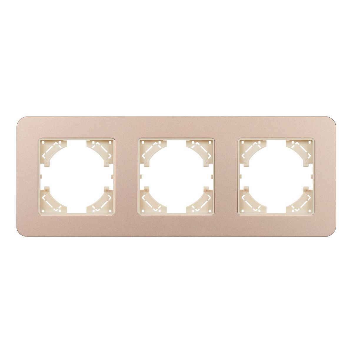 Рамка на 3 поста алюминиевая Arlight FRM-AKIRY-SFAL-3-GD 049742 Рамка на 3 поста алюминиевая Arlight FRM-AKIRY-SFAL-3-GD 049742