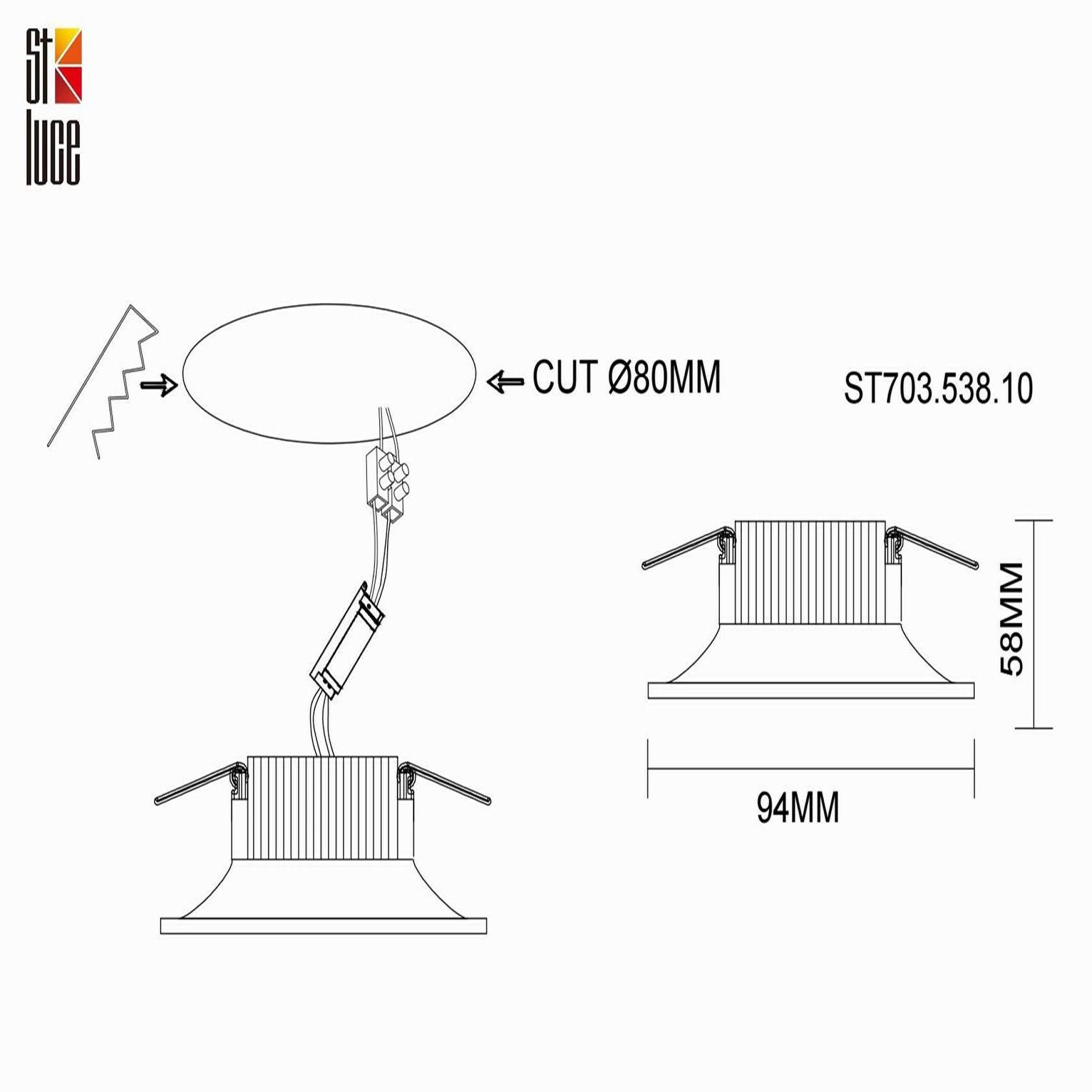 Встраиваемый светильник ST Luce ST703 ST703.538.10 Встраиваемый светильник ST Luce ST703 ST703.538.10