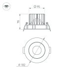 Встраиваемый светильник Arlight MS-FORECAST-BUILT-TURN-R102-12W Day4000 033659(1)