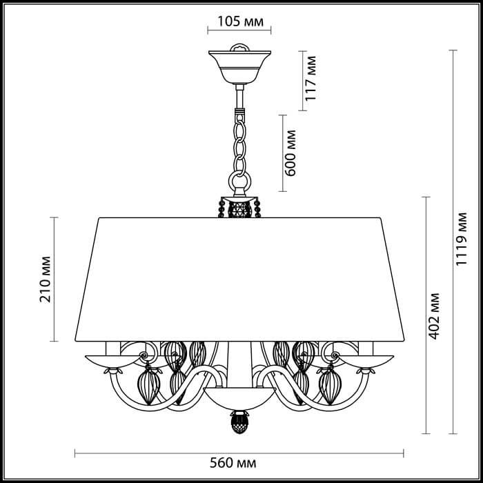 Подвесная люстра Odeon Light Niagara 3921/4 Подвесная люстра Odeon Light Niagara 3921/4