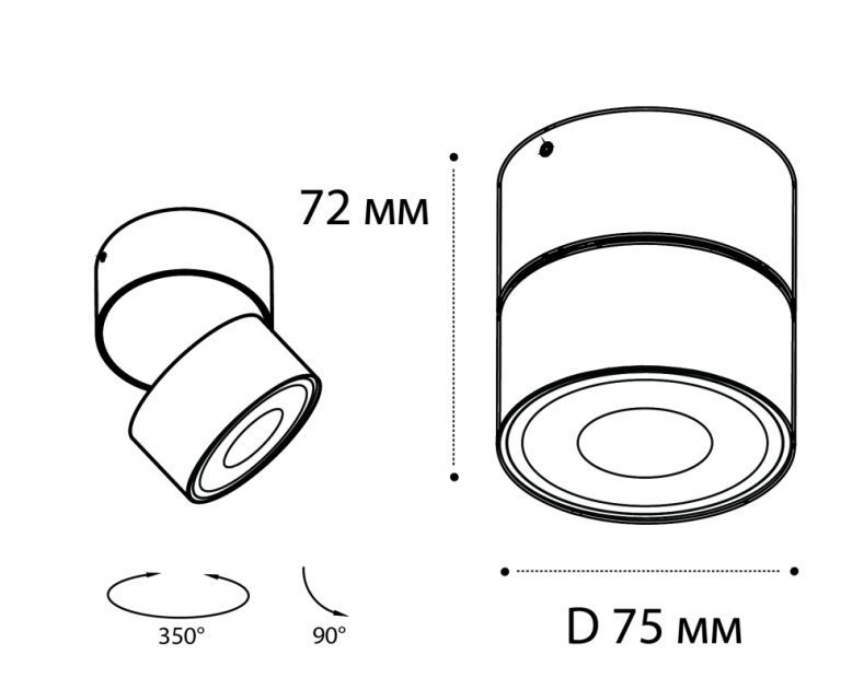 Накладной спот Italline IT02-010 white 3000K