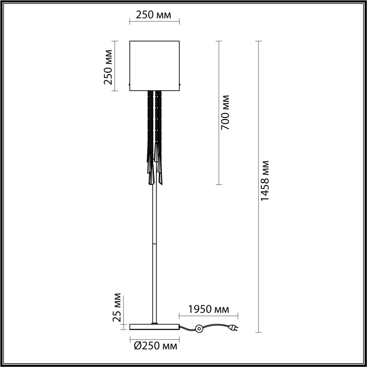Торшер Odeon Light Nicole 4890/1F Торшер Odeon Light Nicole 4890/1F