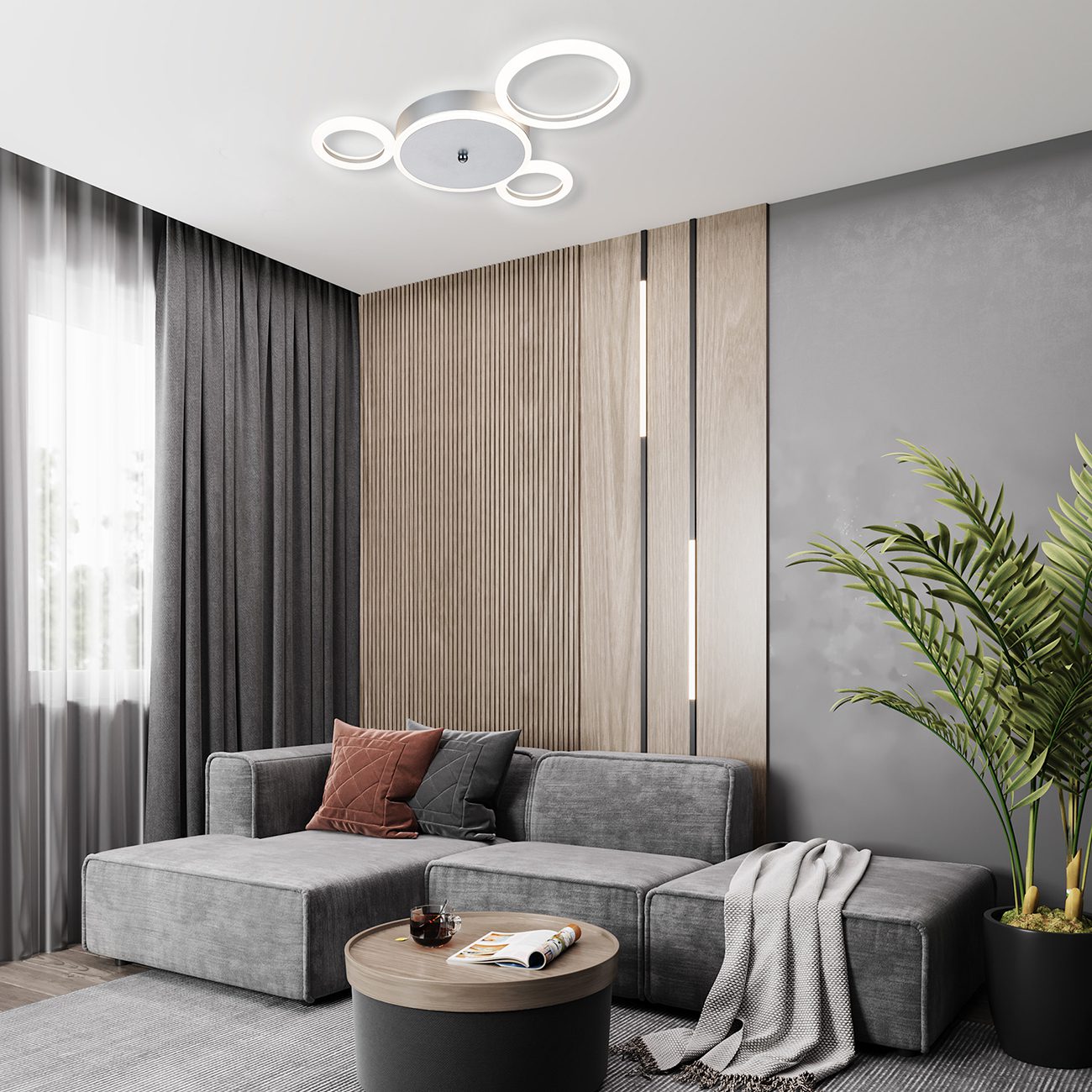 Потолочный светильник Escada Saturn 10268/4LED Silver Потолочный светильник Escada Saturn 10268/4LED Silver