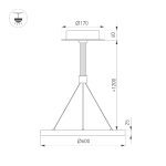 Подвесной светильник Arlight SP-CONGO-CAN-1-R600-36W Day4000 (BK, 120 deg, 230V) 046234