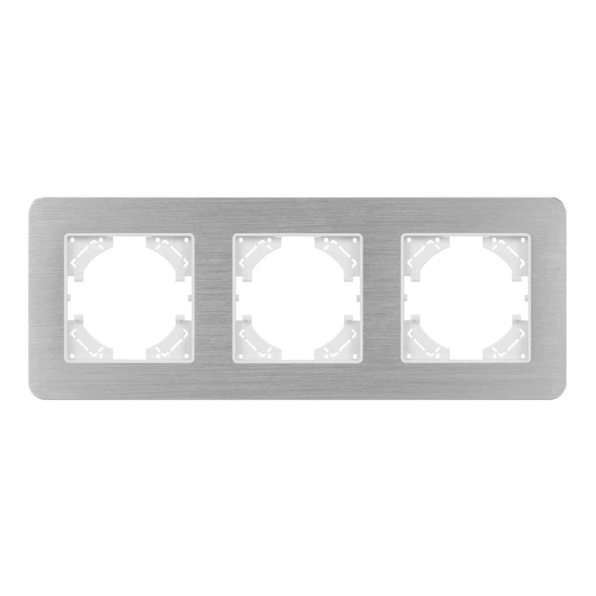 Рамка на 3 поста алюминиевая Arlight FRM-AKIRY-AL-3-SR 049728 Рамка на 3 поста алюминиевая Arlight FRM-AKIRY-AL-3-SR 049728