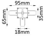 Соединитель T-образный (однофазный) Crystal Lux CLT 0.211 CLT 0.211 03 BL