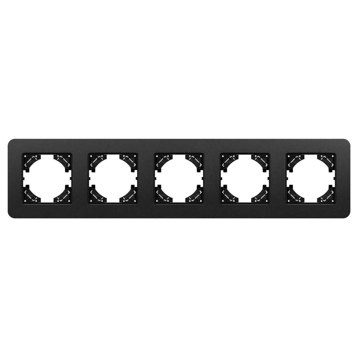 Рамка на 5 постов алюминиевая Arlight FRM-AKIRY-SFAL-5-BK 049747 Рамка на 5 постов алюминиевая Arlight FRM-AKIRY-SFAL-5-BK 049747