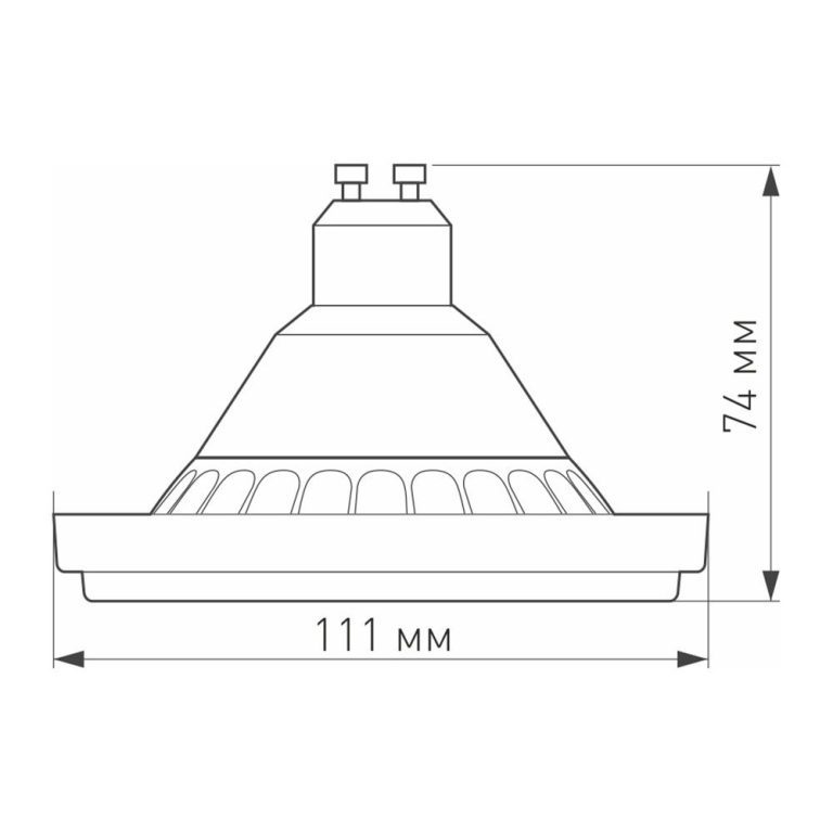 Светодиодная лампа Arlight AR111-UNIT-GU10-15W-DIM Warm3000 (WH, 24 deg, 230V) 026867