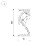 Профиль Arlight SL-BEVEL-W21-2000 ANOD BLACK 043688