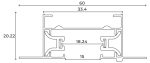 Шинопровод однофазный встраиваемый Hesby Lighting Skylite HSBL_0012
