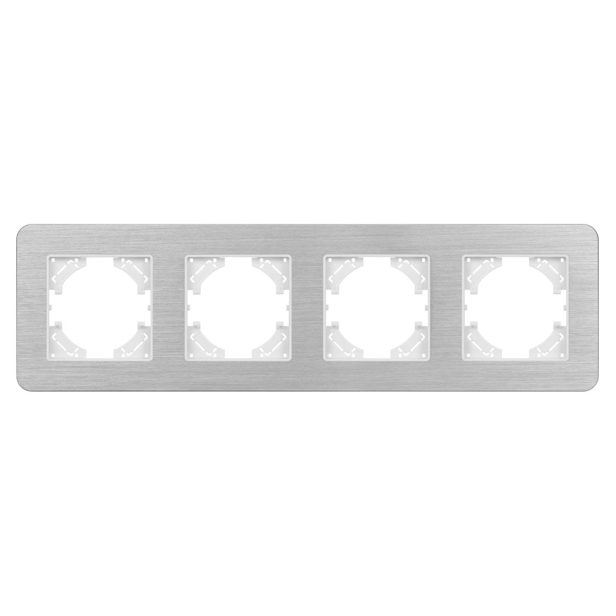 Рамка на 4 поста алюминиевая Arlight FRM-AKIRY-AL-4-SR 049731 Рамка на 4 поста алюминиевая Arlight FRM-AKIRY-AL-4-SR 049731