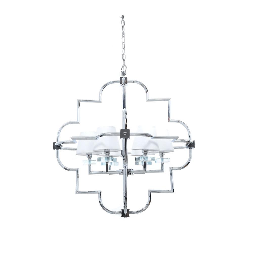Подвесная люстра Lumina Deco Baltimore LDP 8020-6 CHR+WT Подвесная люстра Lumina Deco Baltimore LDP 8020-6 CHR+WT