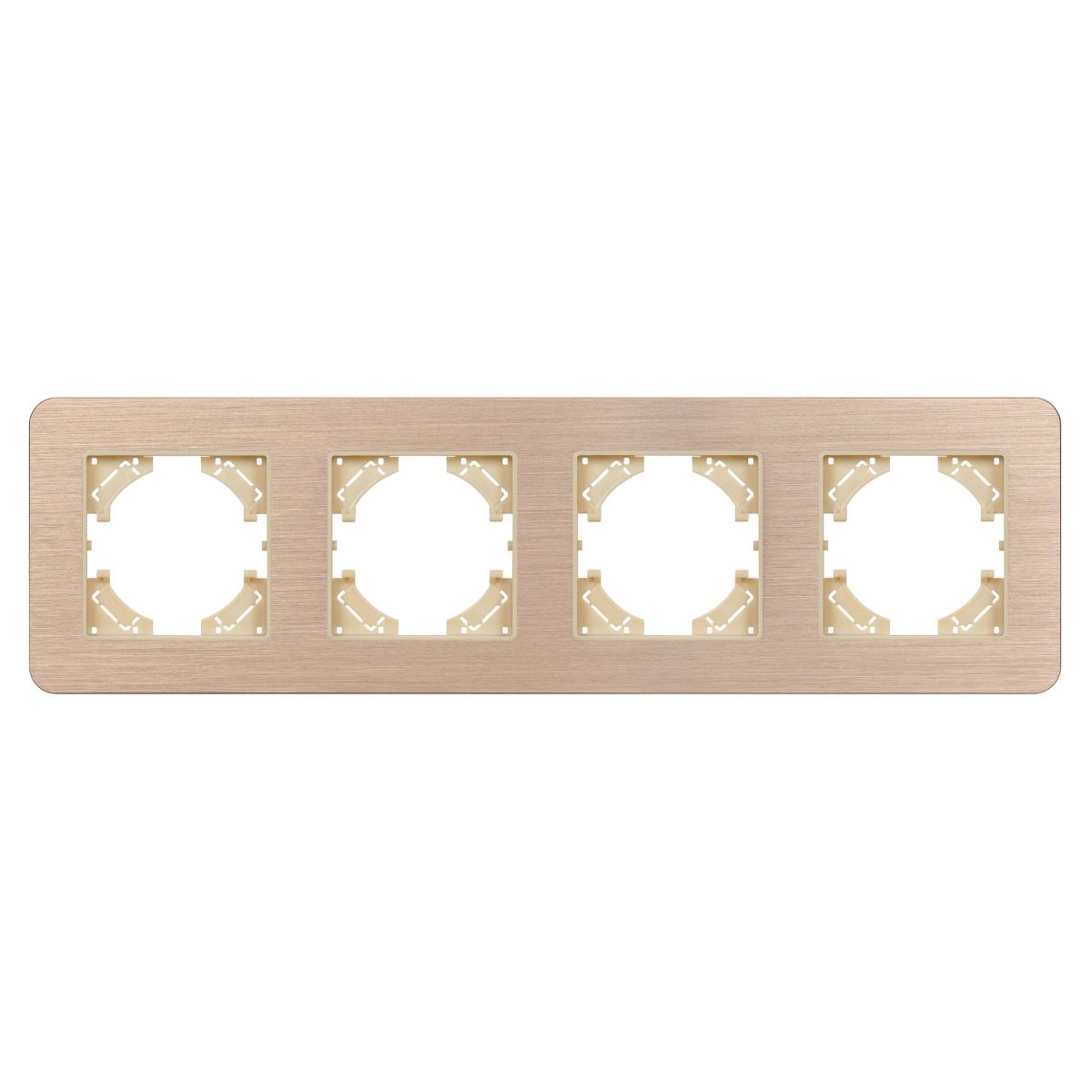 Рамка на 4 поста алюминиевая Arlight FRM-AKIRY-AL-4-GD 049733 Рамка на 4 поста алюминиевая Arlight FRM-AKIRY-AL-4-GD 049733