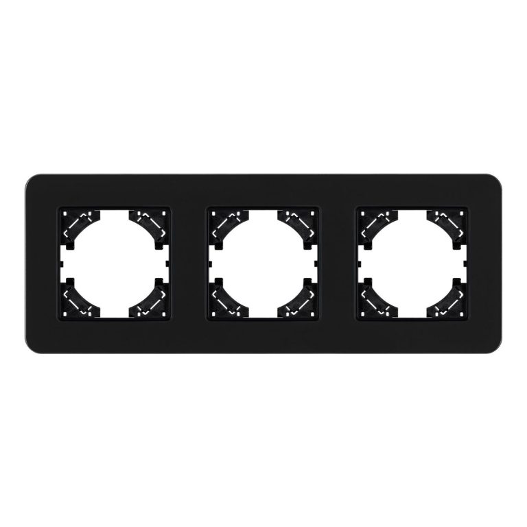Рамка на 3 поста стеклянная Arlight FRM-OMALI-SFGS-3-BK 049713