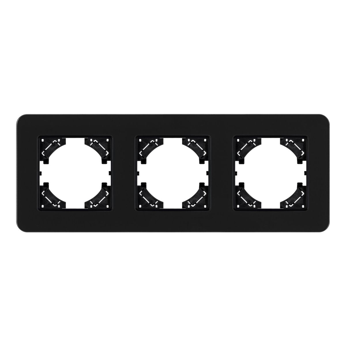 Рамка на 3 поста стеклянная Arlight FRM-OMALI-SFGS-3-BK 049713 Рамка на 3 поста стеклянная Arlight FRM-OMALI-SFGS-3-BK 049713