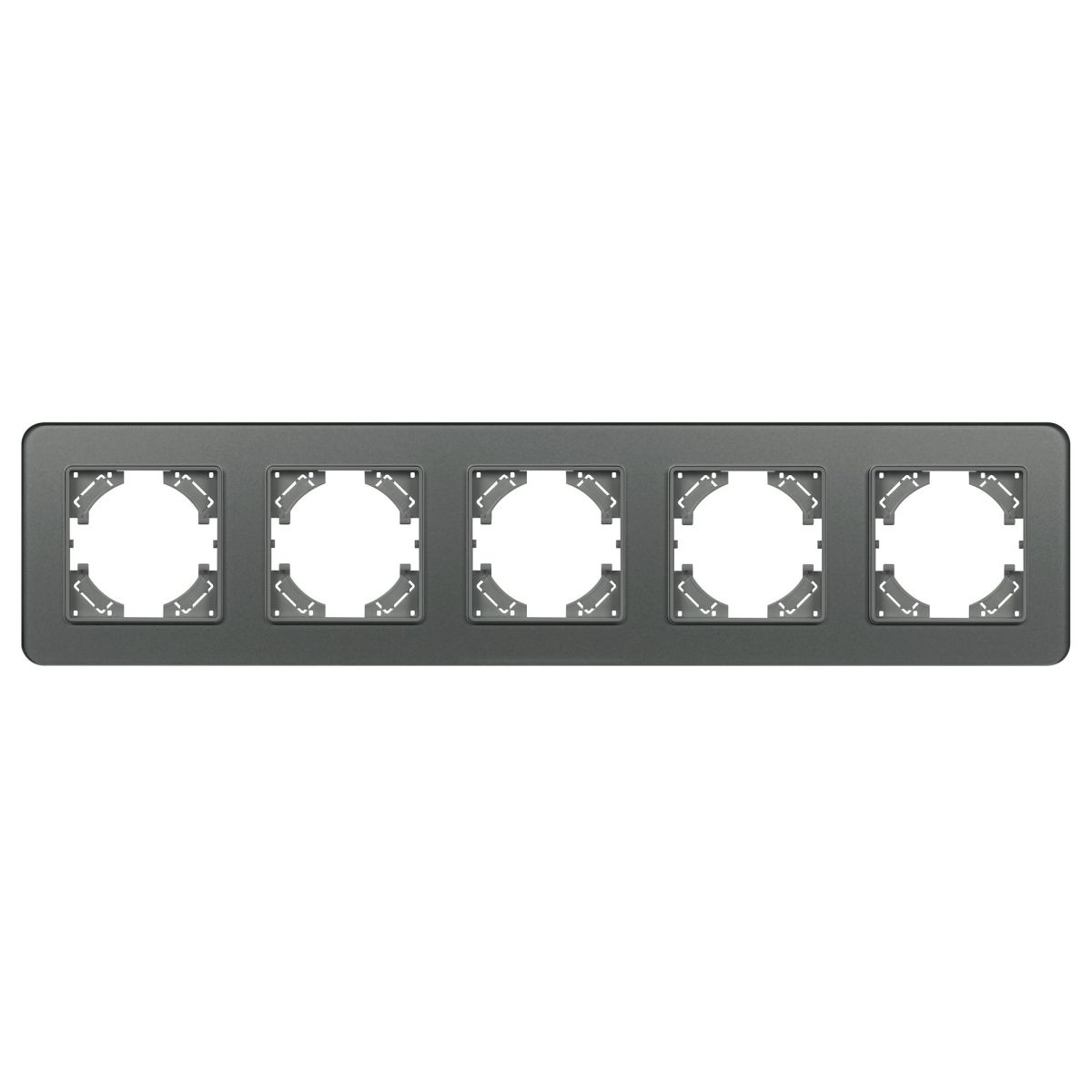 Рамка на 5 постов стеклянная Arlight FRM-OMALI-SFGS-5-GR 049722 Рамка на 5 постов стеклянная Arlight FRM-OMALI-SFGS-5-GR 049722